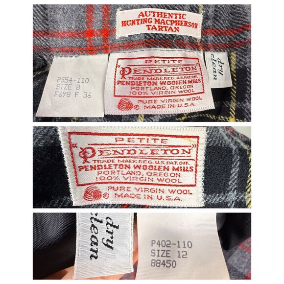 Vintage Pendleton Plaid Blazer Skirt Suit Set | 100% Wool 80s 90s Two-Piece Set - Picture 8 of 10